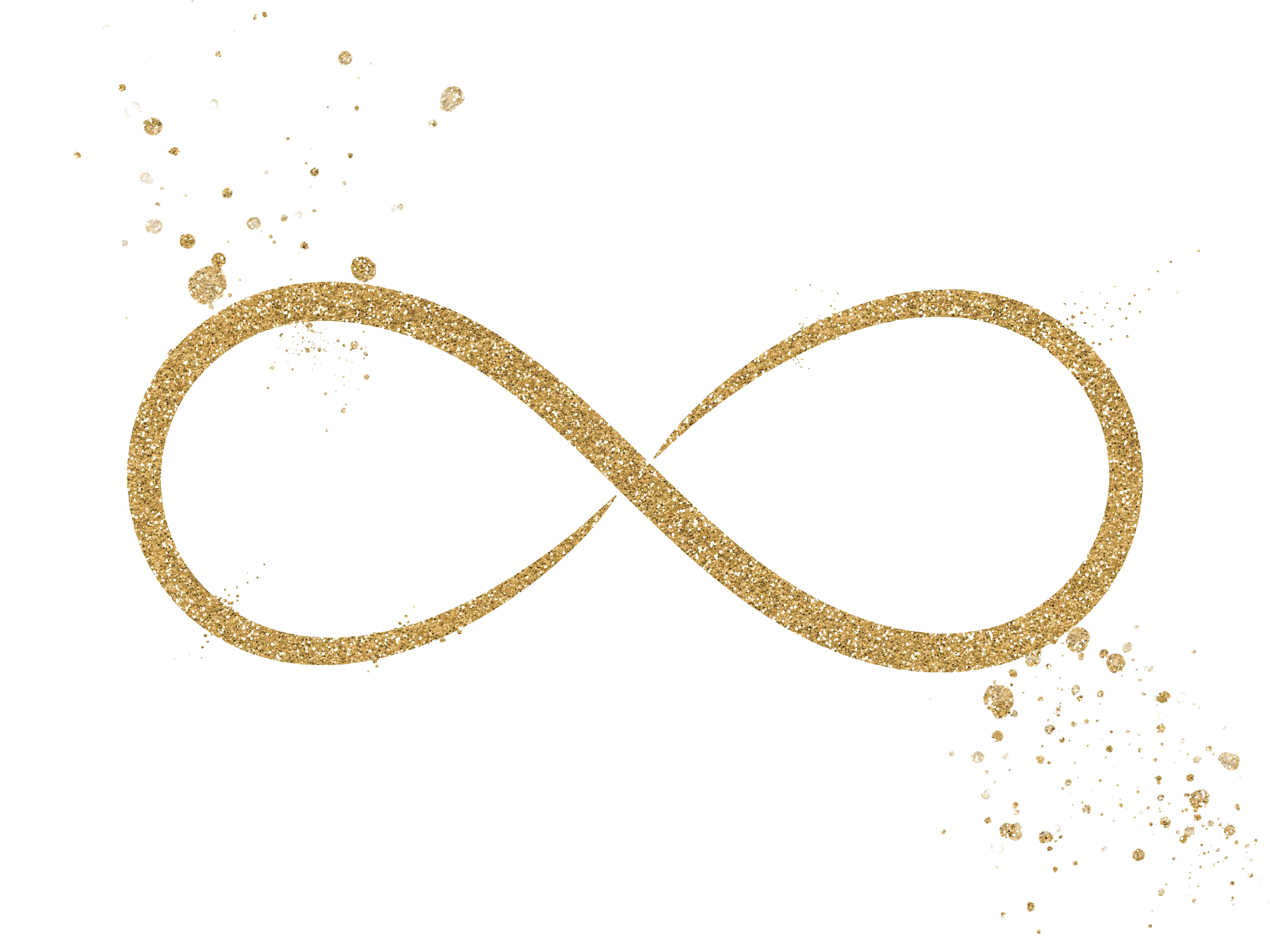 Gold infinity symbol wall mural – Modern minimalist wallpaper art decal